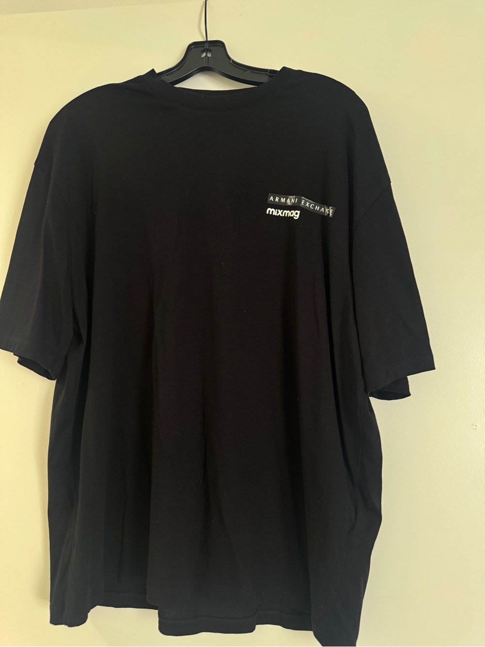 Armani Exchange Black Short Sleeve Tee with Mixmag Chest Graphic